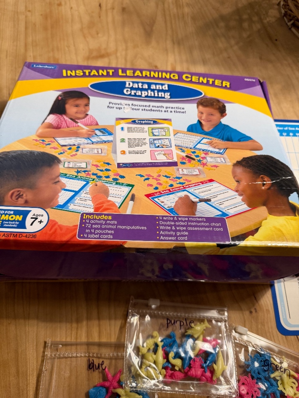 Lakeshore learning Instant Learning center data and graphics